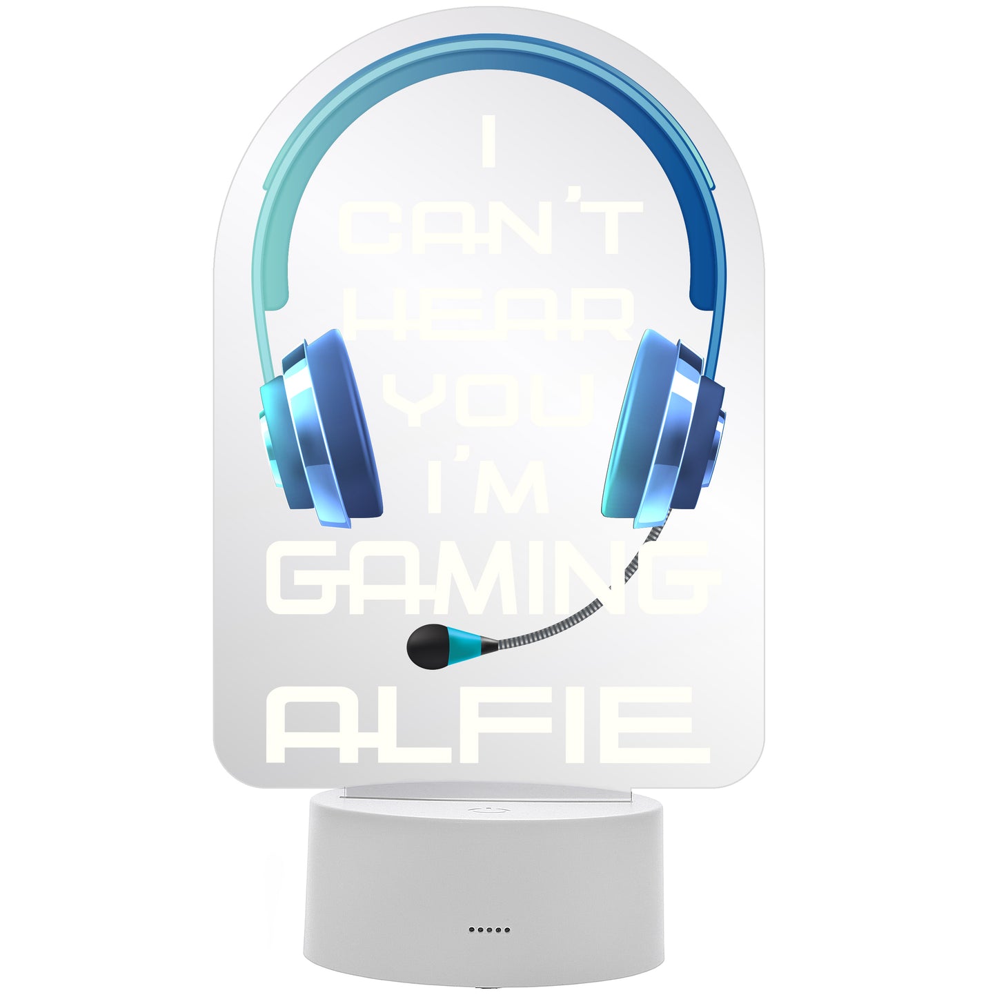 Personalised Blue Gaming LED Colour Changing Night Light - image 5