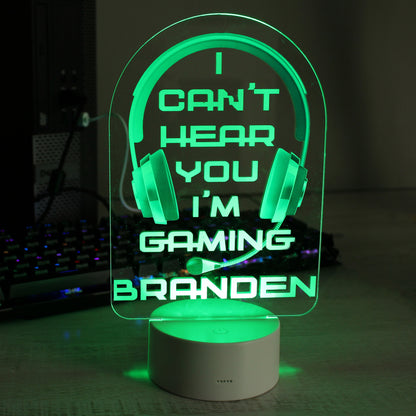 Personalised Blue Gaming LED Colour Changing Night Light - image 6