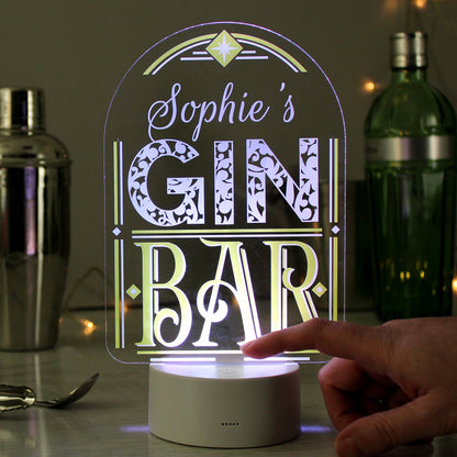Personalised LED Colour Changing Gin Bar Sign - image 3
