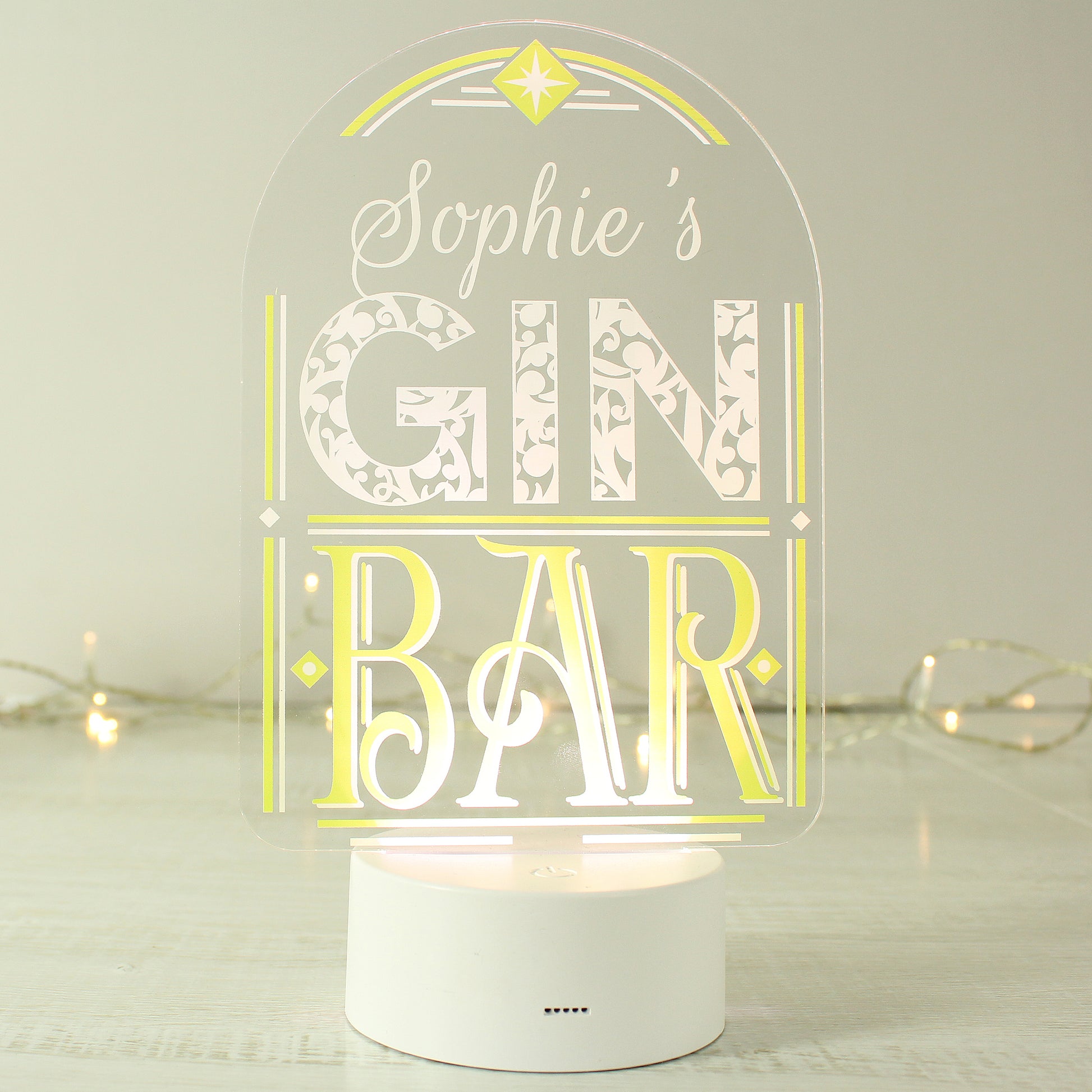 Personalised LED Colour Changing Gin Bar Sign - image 4