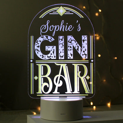 Personalised LED Colour Changing Gin Bar Sign - image 6