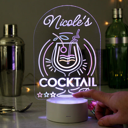 Personalised LED Colour Changing Cocktail Bar Sign - image 3