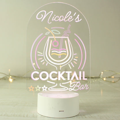 Personalised LED Colour Changing Cocktail Bar Sign - image 4