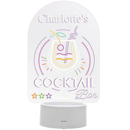 Personalised LED Colour Changing Cocktail Bar Sign - image 5