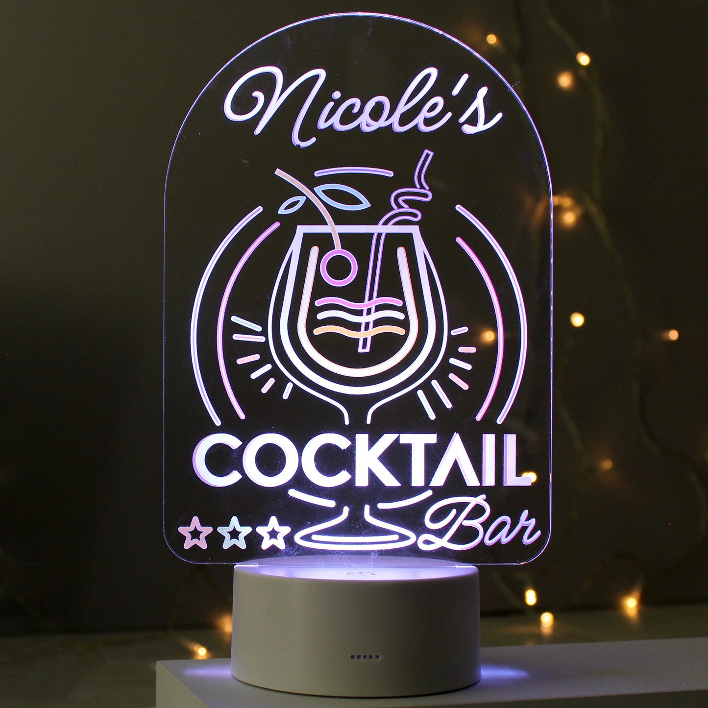 Personalised LED Colour Changing Cocktail Bar Sign - image 6
