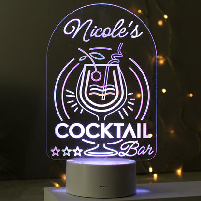 Personalised LED Colour Changing Cocktail Bar Sign - image 6
