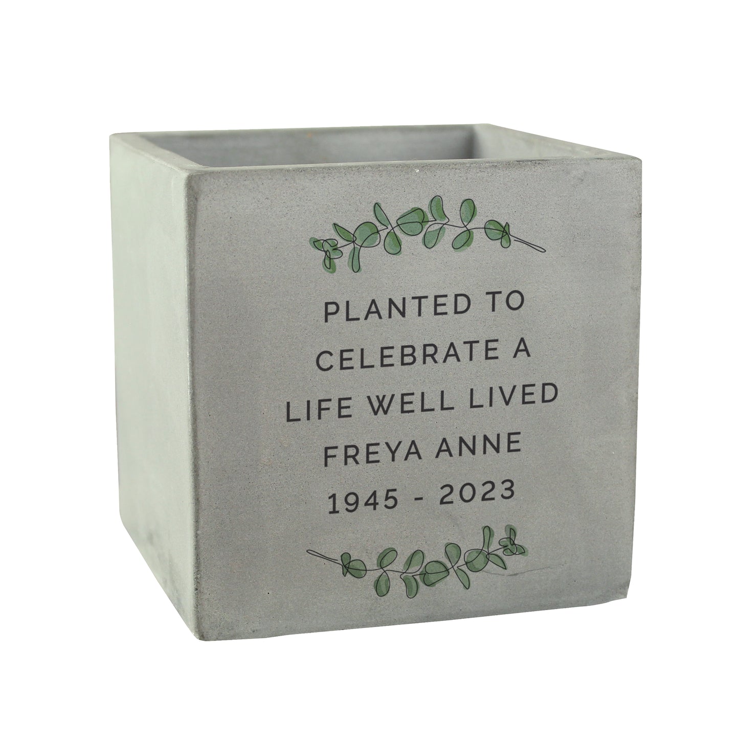 Personalised Botanical Concrete Plant Pot - image 5