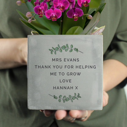 Personalised Botanical Concrete Plant Pot - image 9