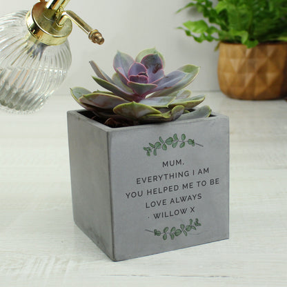 Personalised Botanical Concrete Plant Pot - image 10