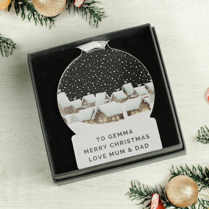 Personalised Christmas Home Acrylic Snowglobe Decoration - image 2