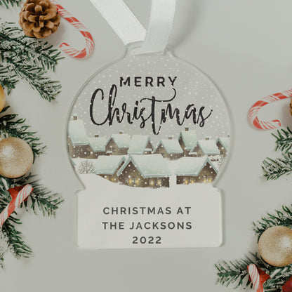 Personalised Christmas Home Acrylic Snowglobe Decoration - image 3