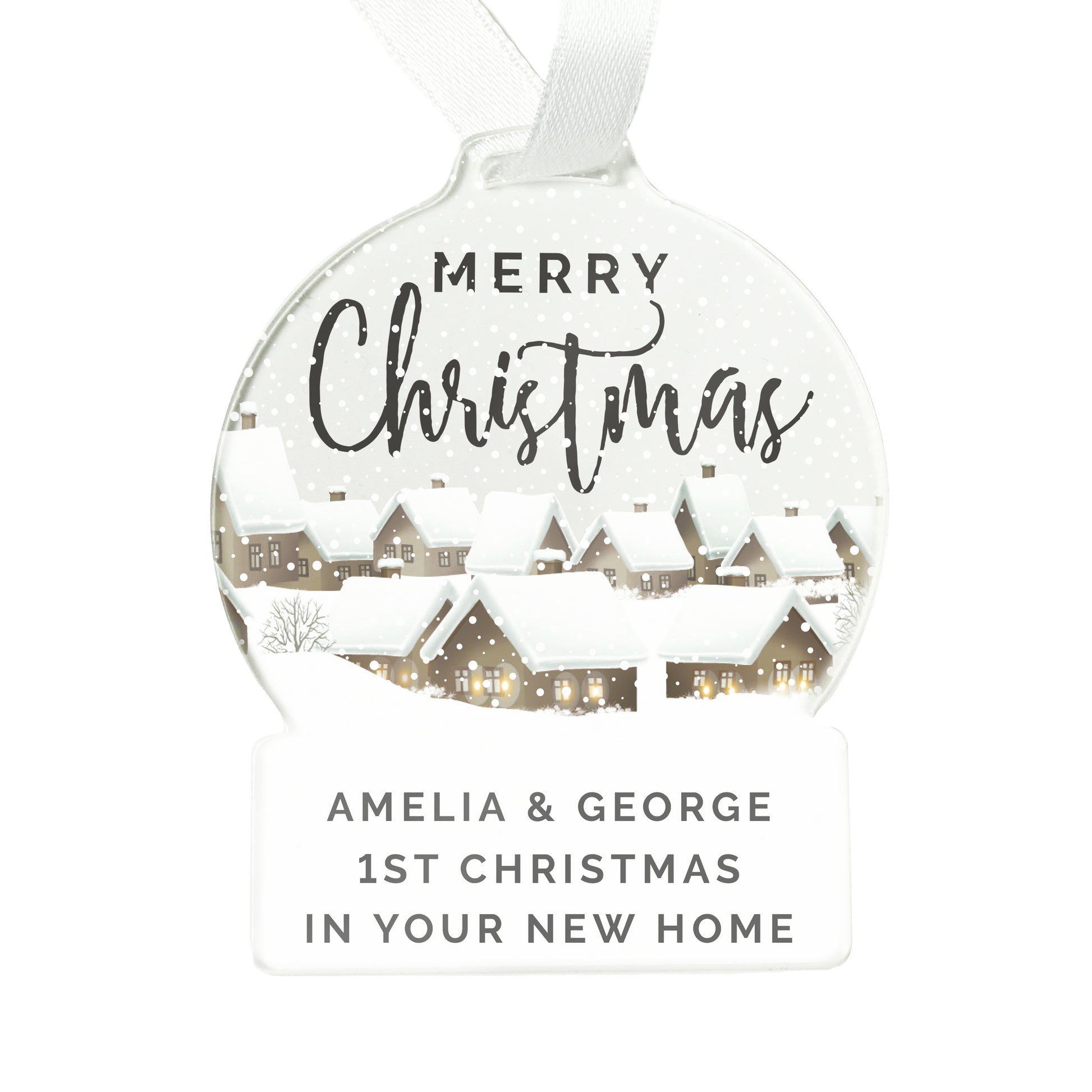 Personalised Christmas Home Acrylic Snowglobe Decoration - image 5