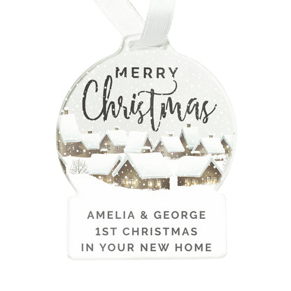 Personalised Christmas Home Acrylic Snowglobe Decoration - image 5