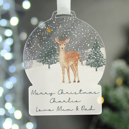 Personalised A Winter's Night Acrylic Snowglobe Decoration - image 3