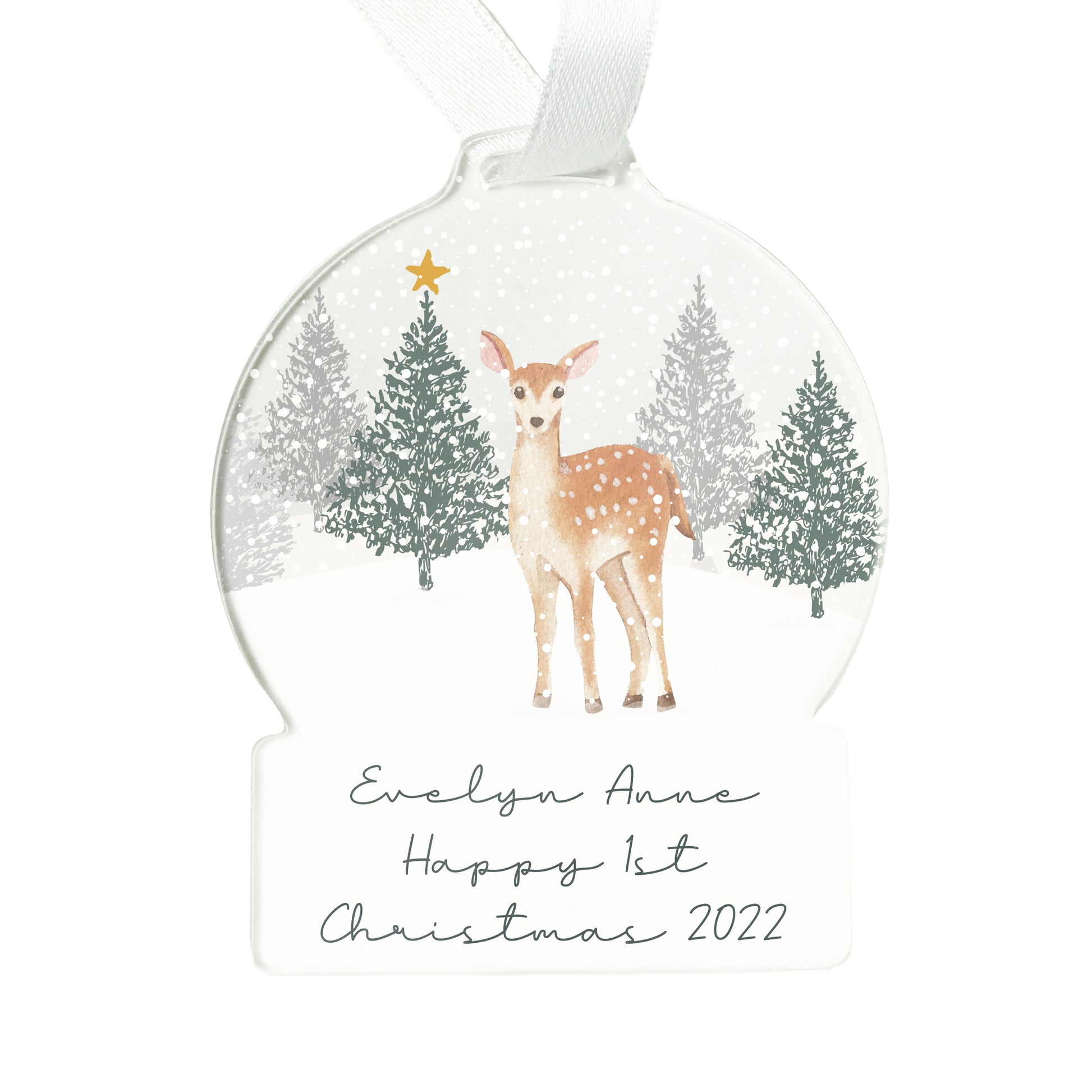 Personalised A Winter's Night Acrylic Snowglobe Decoration - image 5