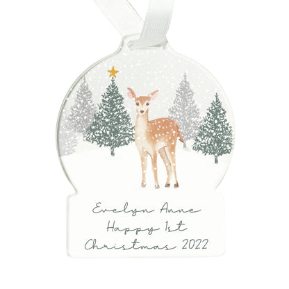 Personalised A Winter's Night Acrylic Snowglobe Decoration - image 5