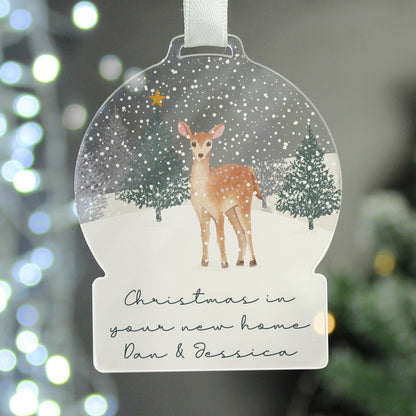 Personalised A Winter's Night Acrylic Snowglobe Decoration - image 6