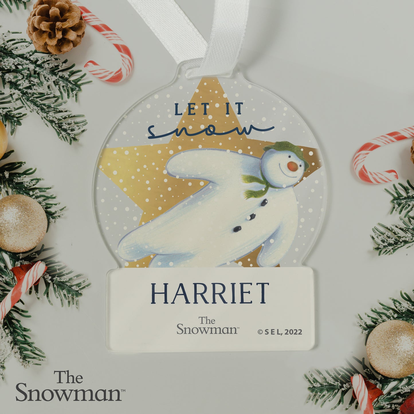 Personalised The Snowman Acrylic Decoration - image 2