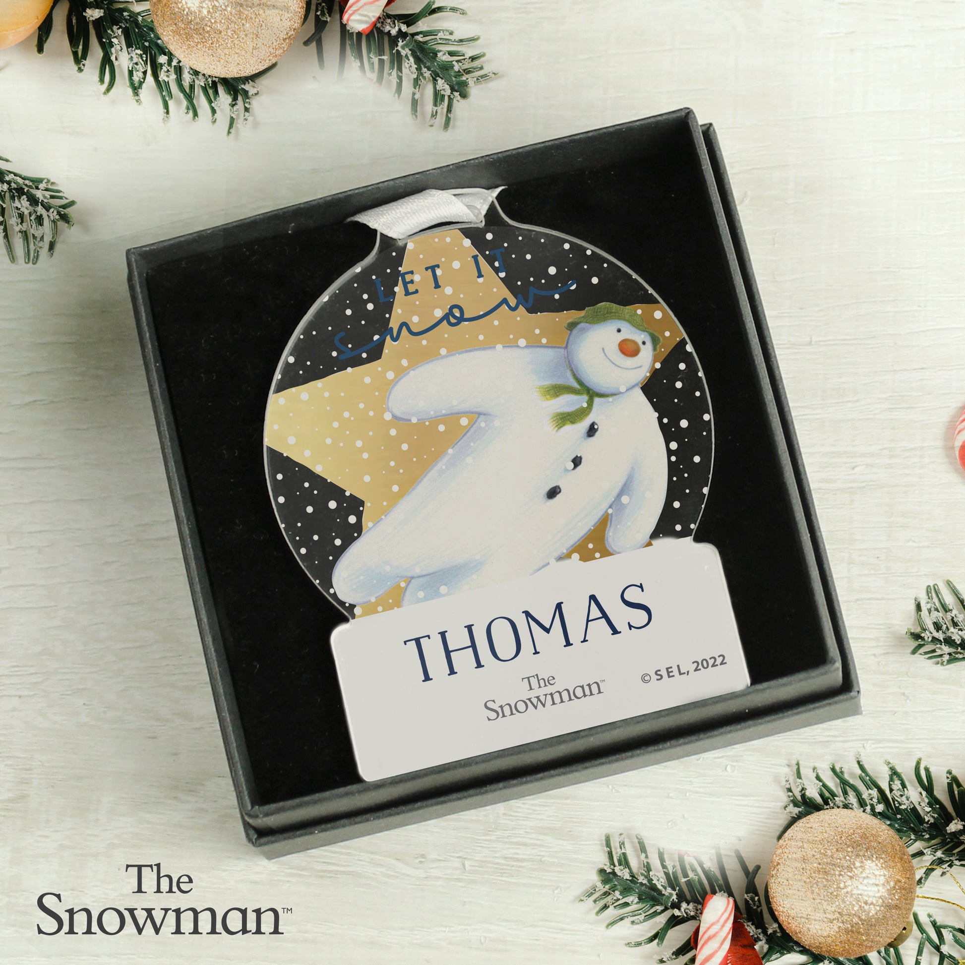 Personalised The Snowman Acrylic Decoration - image 3
