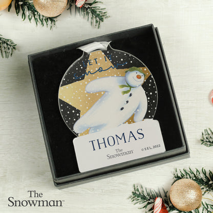 Personalised The Snowman Acrylic Decoration - image 3