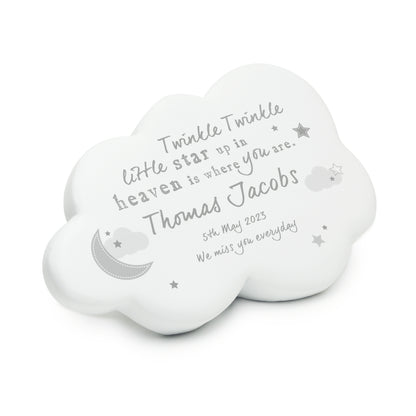 Personalised Twinkle Twinkle Resin Memorial Cloud - image 5