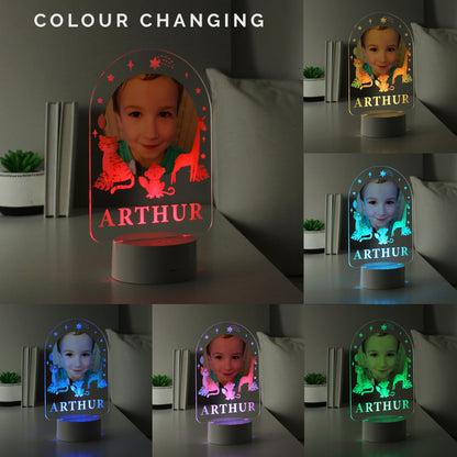 Personalised Animal Photo Upload LED Colour Changing Night Light - image 2