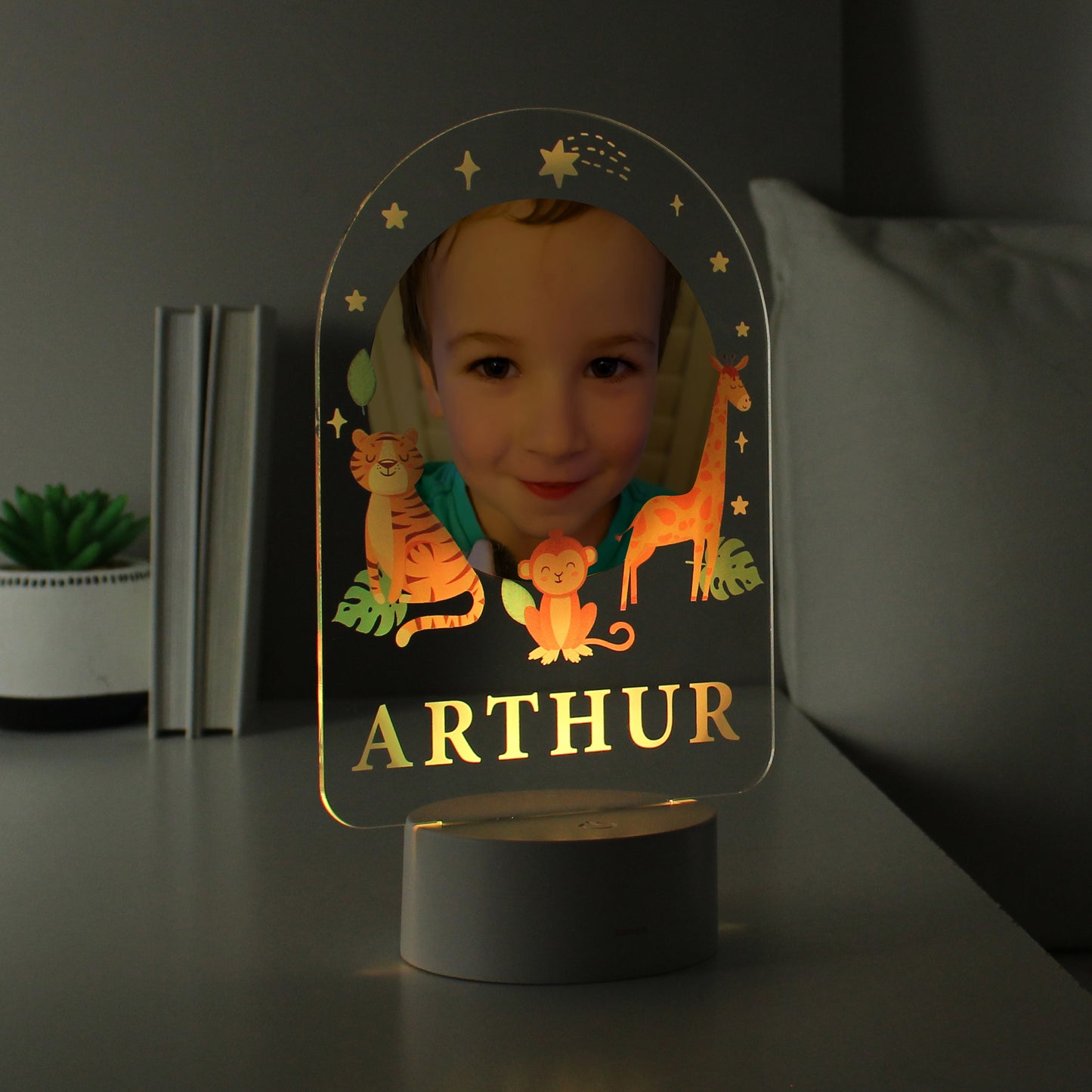 Personalised Animal Photo Upload LED Colour Changing Night Light - image 3
