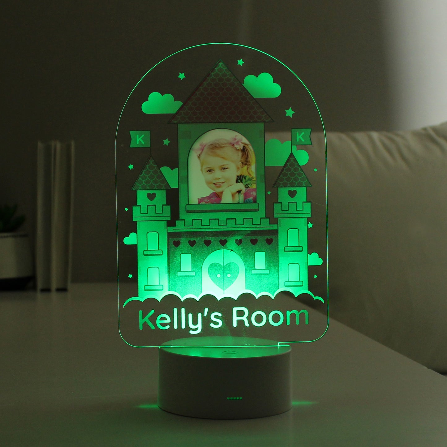 Personalised Pink Castle Photo Upload LED Colour Changing Night Light - image 7