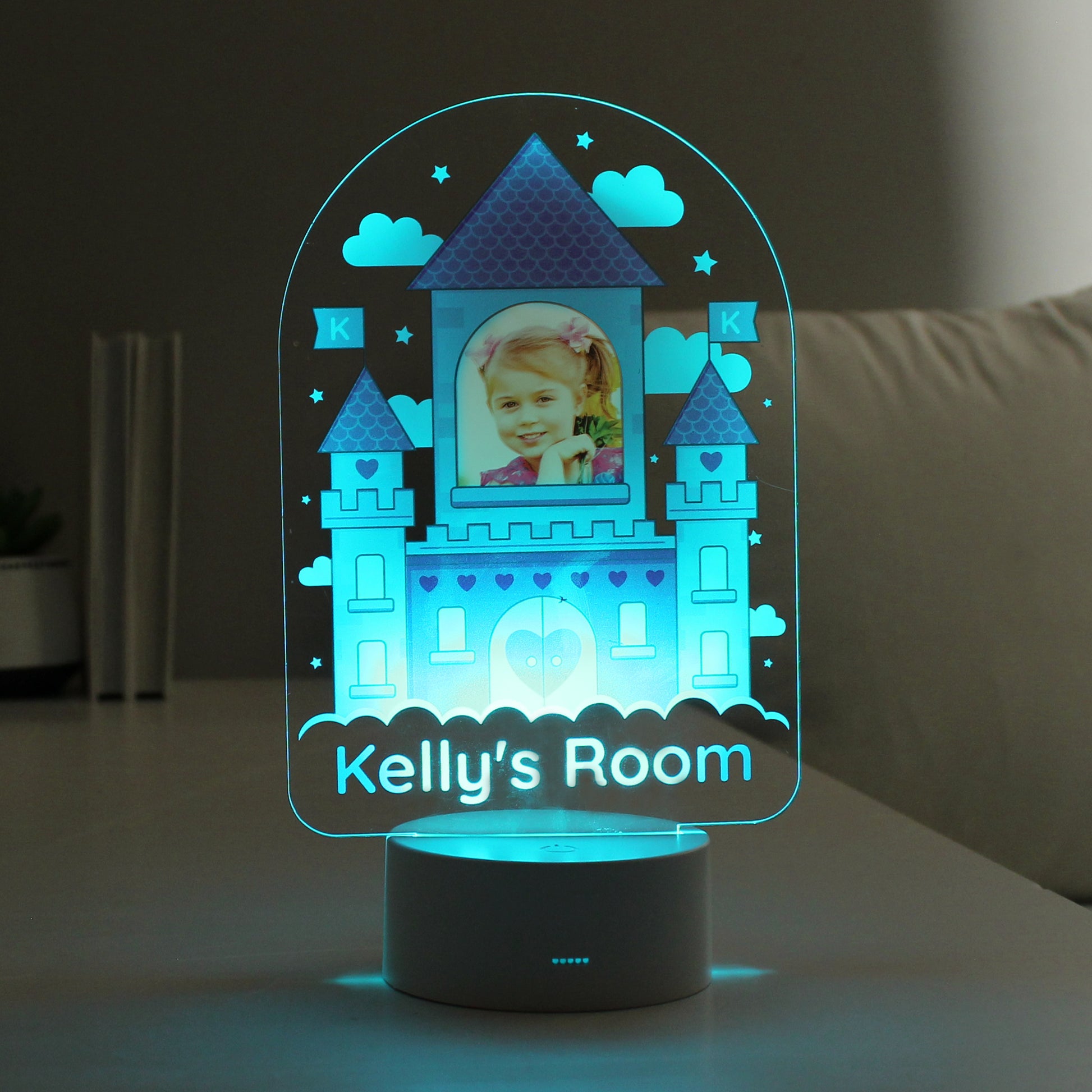 Personalised Pink Castle Photo Upload LED Colour Changing Night Light - image 9