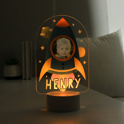 Personalised Rocket Photo Upload LED Colour Changing Night Light - image 6