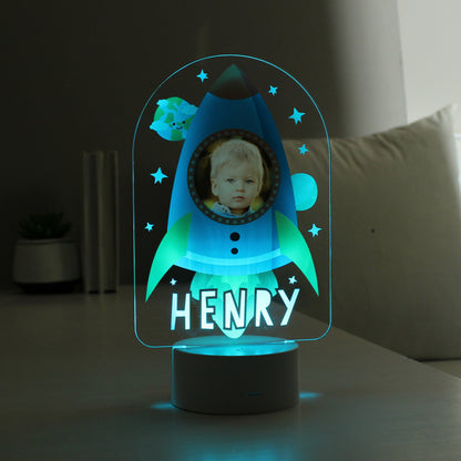 Personalised Rocket Photo Upload LED Colour Changing Night Light - image 7