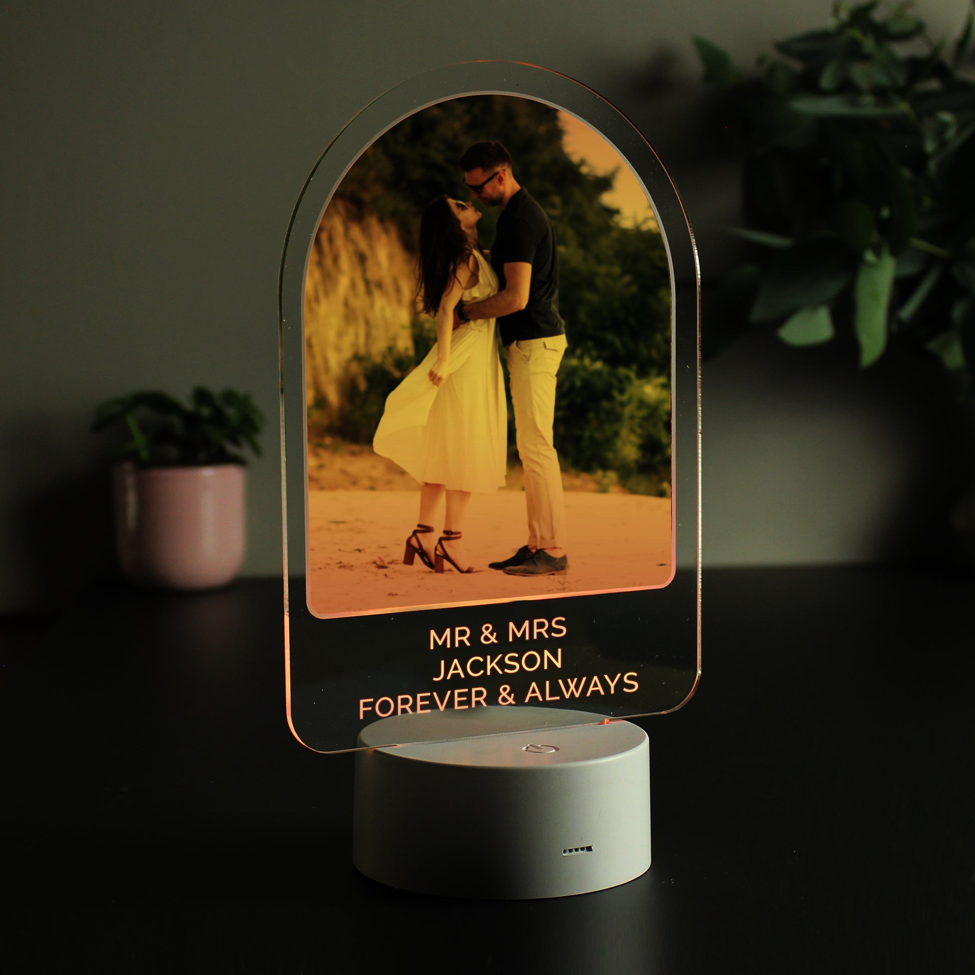 Personalised Free Text & Photo Upload LED Colour Changing Light from Heartfelt Gifts