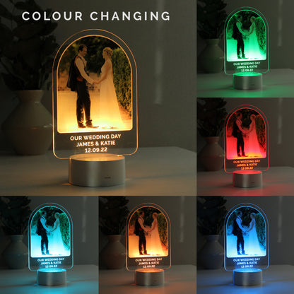 Personalised Free Text & Photo Upload LED Colour Changing Light - image 2
