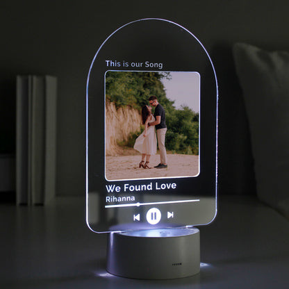Personalised Our Song Photo Upload LED Colour Changing Light from Heartfelt Gifts
