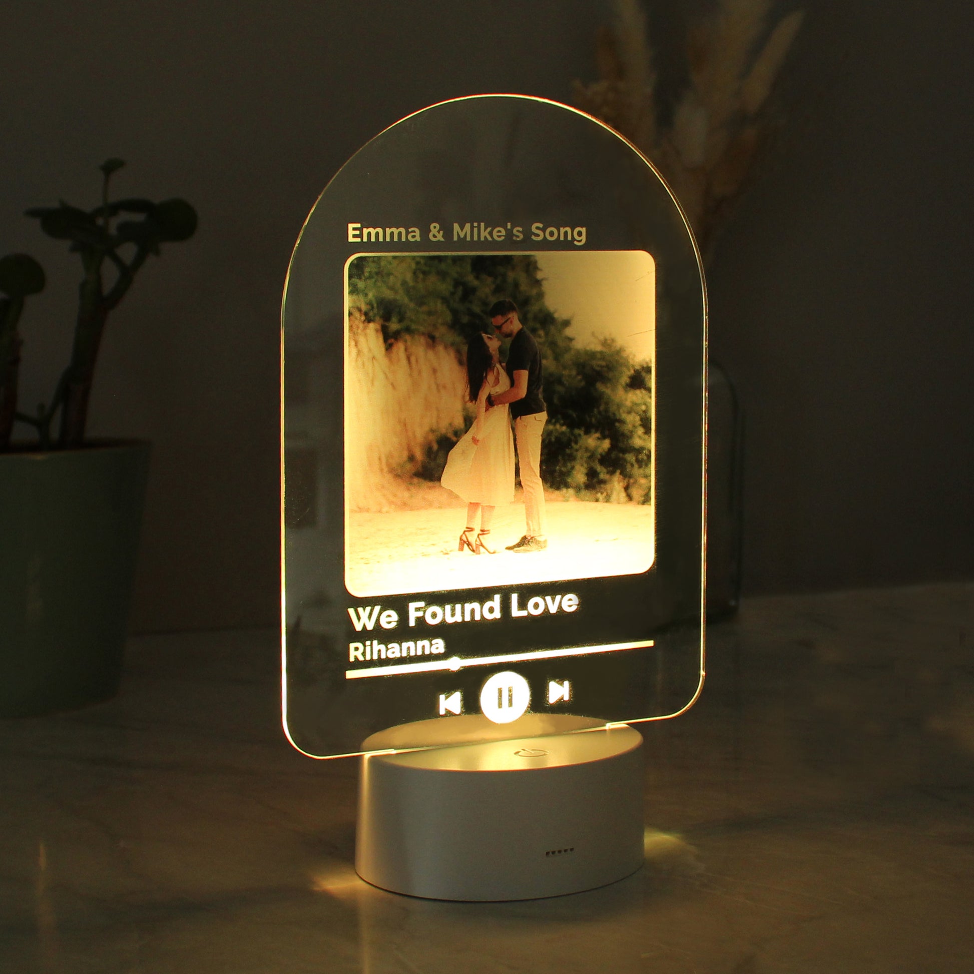 Personalised Our Song Photo Upload LED Colour Changing Light - image 3