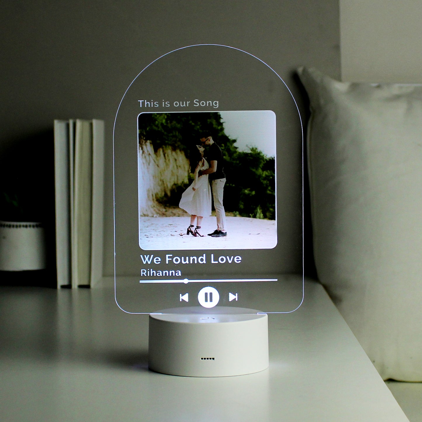 Personalised Our Song Photo Upload LED Colour Changing Light - image 4