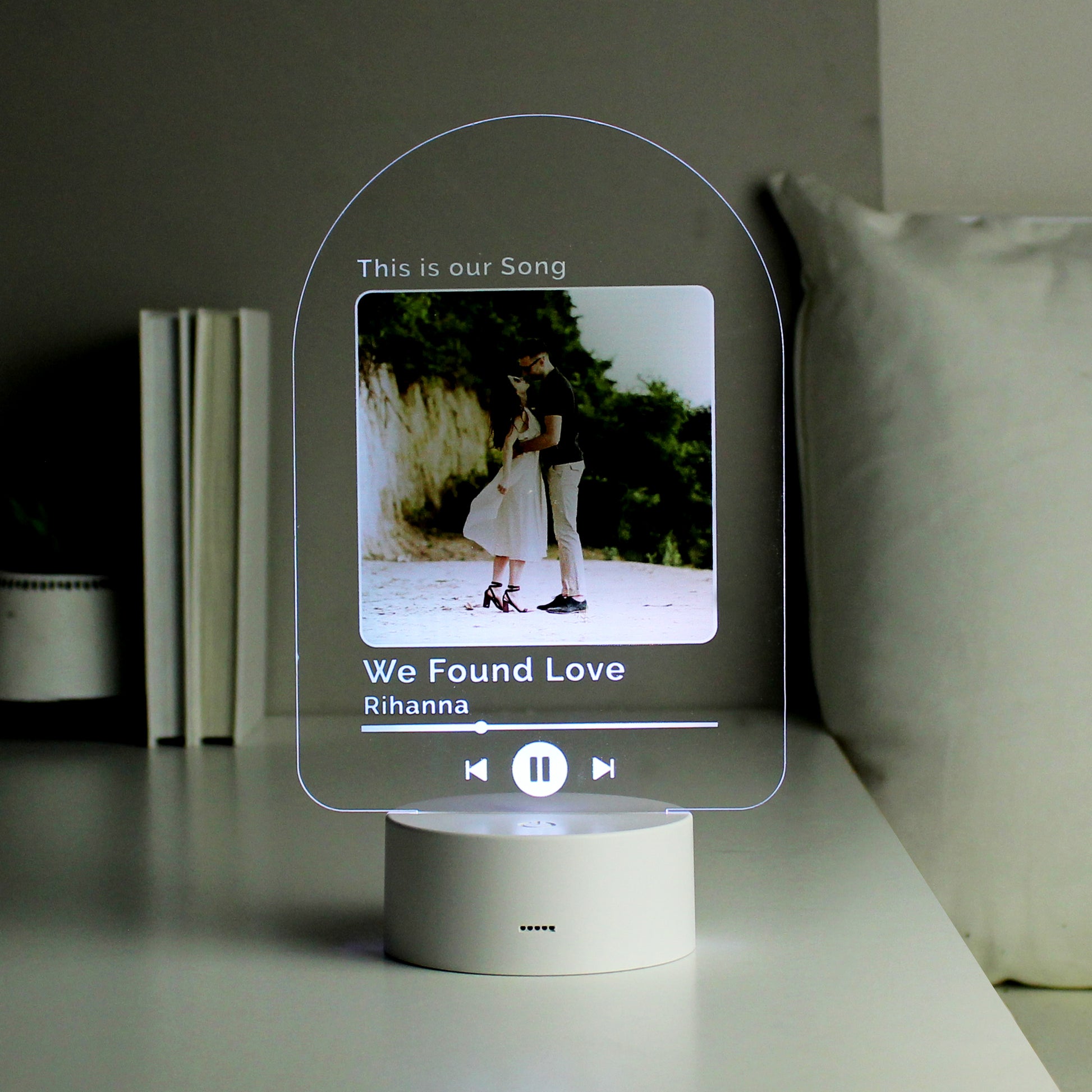 Personalised Our Song Photo Upload LED Colour Changing Light - image 4