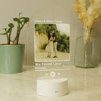 Personalised Our Song Photo Upload LED Colour Changing Light - image 5