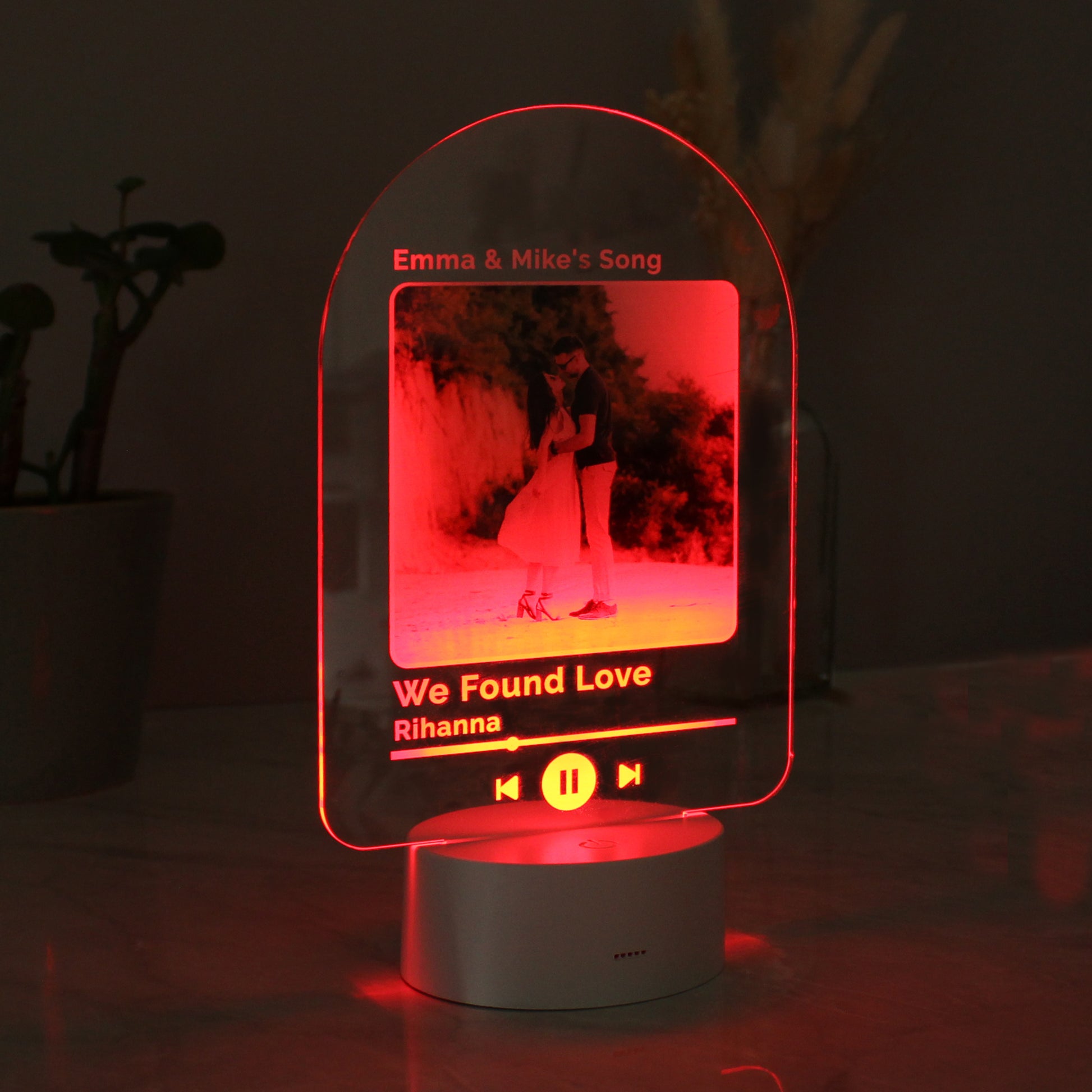 Personalised Our Song Photo Upload LED Colour Changing Light - image 6