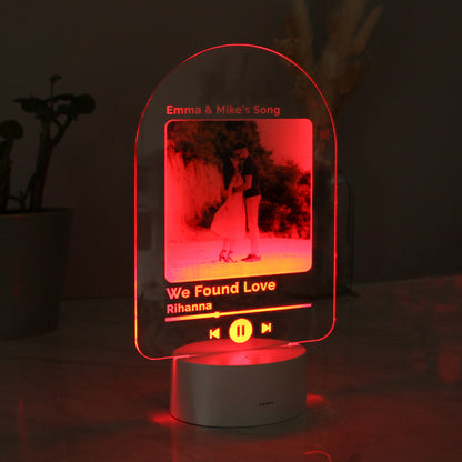 Personalised Our Song Photo Upload LED Colour Changing Light - image 6