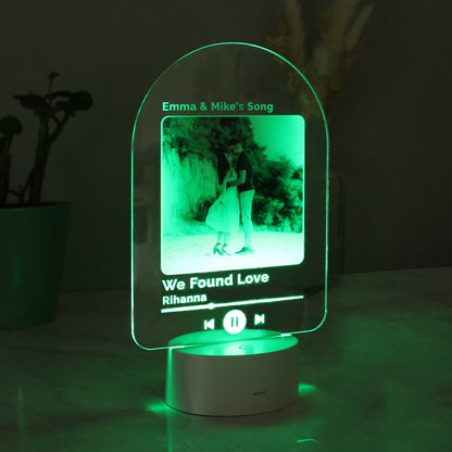 Personalised Our Song Photo Upload LED Colour Changing Light - image 7