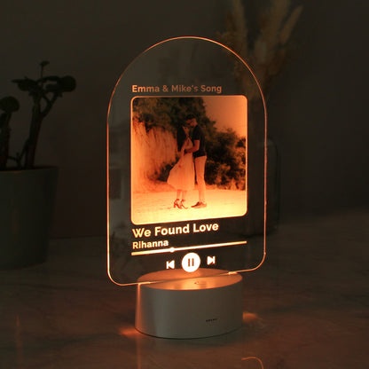 Personalised Our Song Photo Upload LED Colour Changing Light - image 8