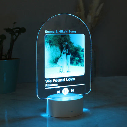 Personalised Our Song Photo Upload LED Colour Changing Light - image 9