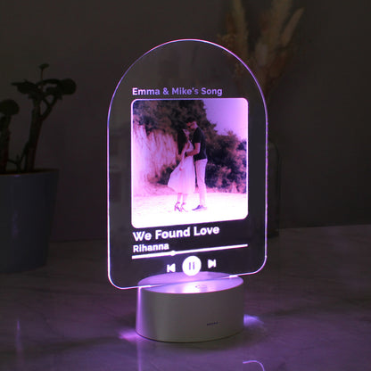 Personalised Our Song Photo Upload LED Colour Changing Light - image 10