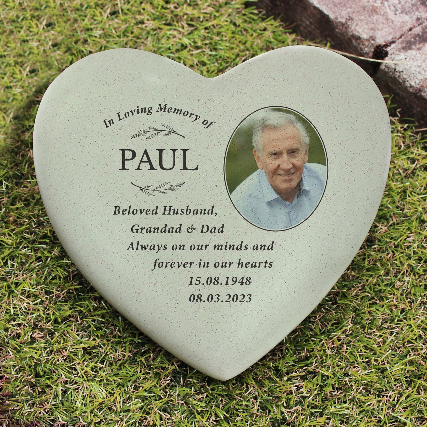Personalised In Loving Memory Photo Upload Memorial Resin Heart from Heartfelt Gifts