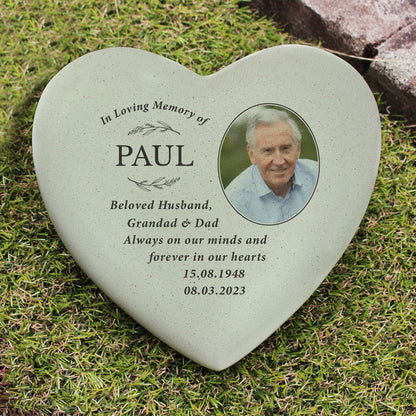 Personalised In Loving Memory Photo Upload Memorial Resin Heart from Heartfelt Gifts