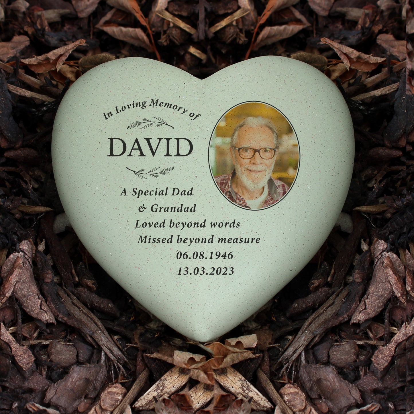 Personalised In Loving Memory Photo Upload Memorial Resin Heart - image 2