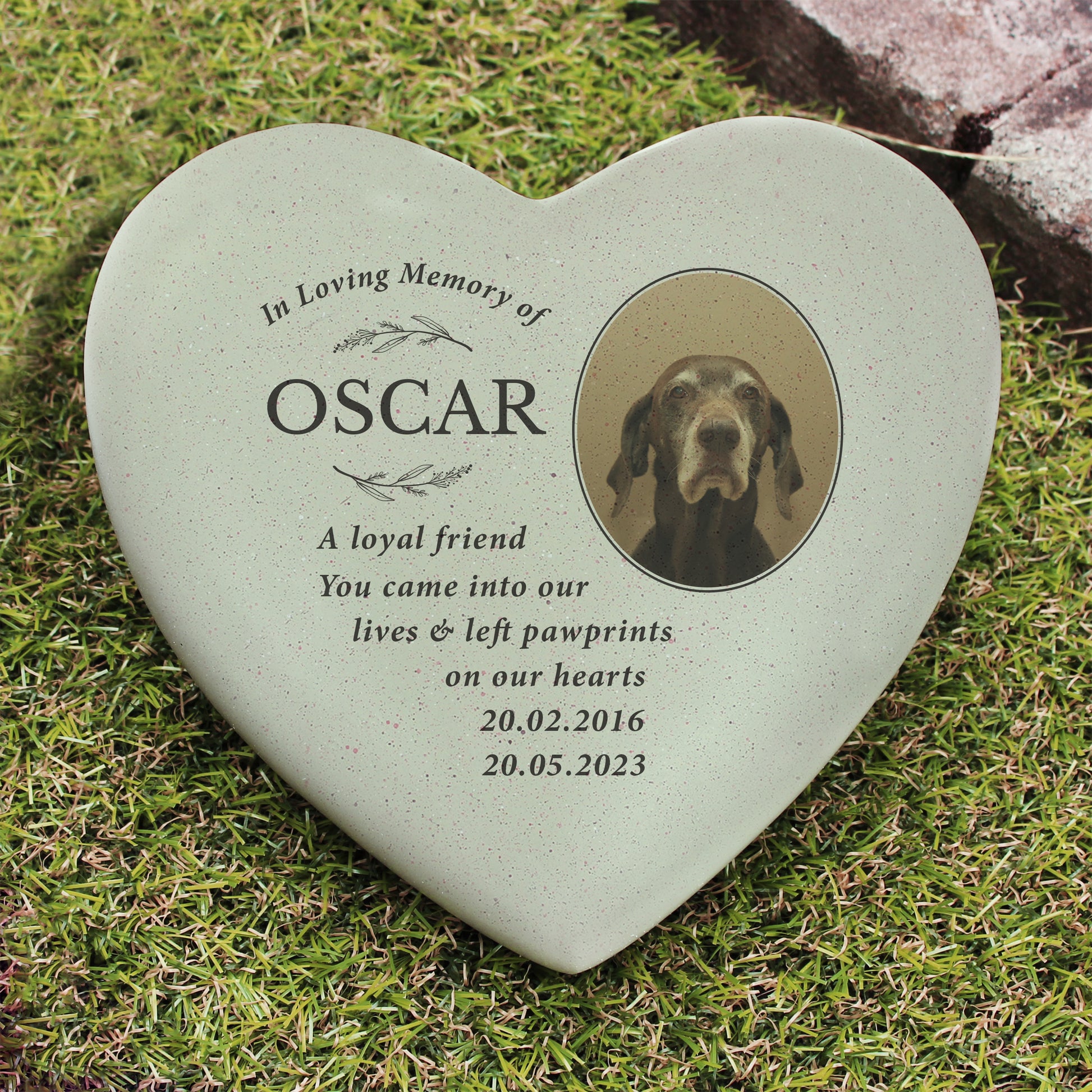 Personalised In Loving Memory Photo Upload Memorial Resin Heart - image 3