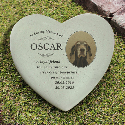 Personalised In Loving Memory Photo Upload Memorial Resin Heart - image 3