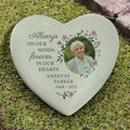 Personalised Floral Photo Upload Memorial Resin Heart from Heartfelt Gifts